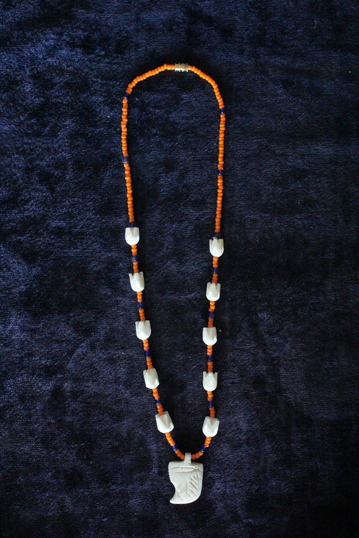 Necklace made with camel bone and beads