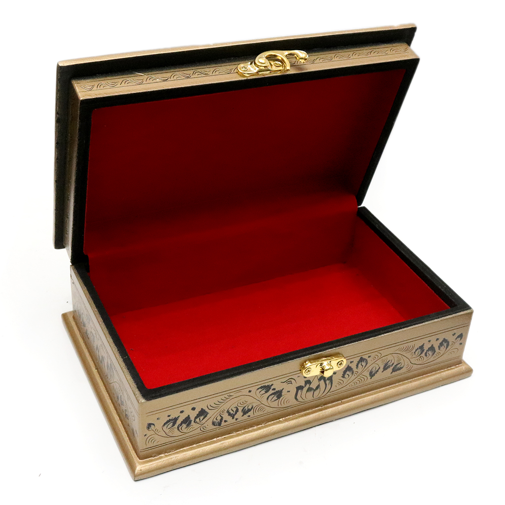 Lacquer Jewelry Box (Golden)