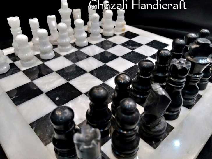 Marble onyx chess set 