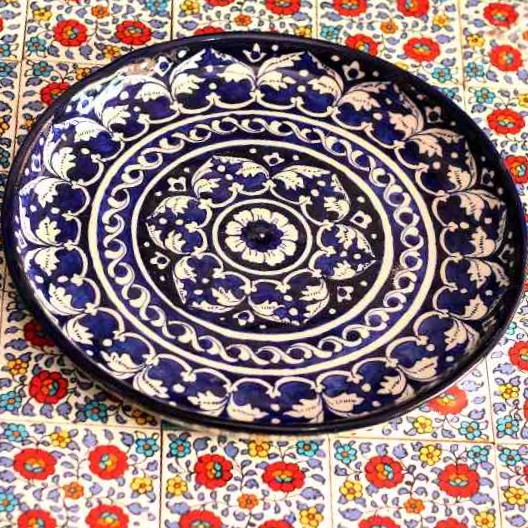Blue Pottery Fruit Dish - Duplicate IMG # 2