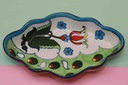 Blue Pottery Flower Dish - Duplicate IMG # 1