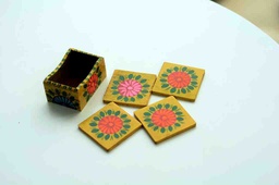 Truck Art Tea Coaster Set with Stand